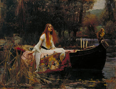 the lady of shalott john william waterhouse (1888)